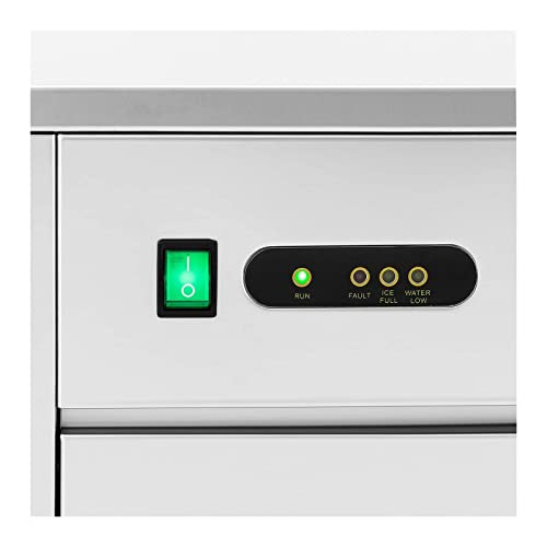 Royal Catering RCIC-30FI Eiswürfelmaschine 30 kg/24 h 240 W Edelstahl Ice Maker Eiswürfelmaschine Gastro Icecubemaker Eiswürfel Maker