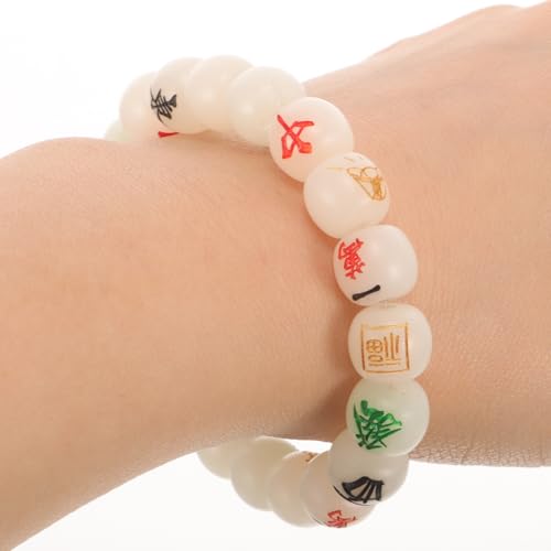 Chinese Mahjong Bracelet Beads Bracelet Gambling Creative Bangle Unisex Women Men3