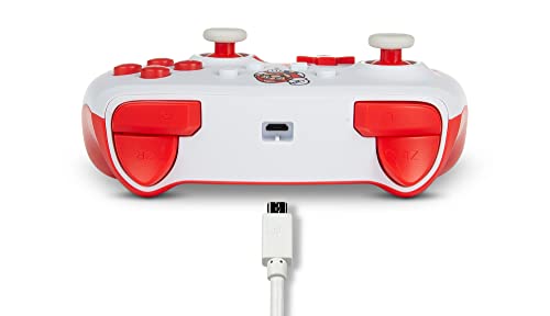 Manette Filaire Améliorée Powera pour Nintendo Switch - Mario Rouge/Blanc