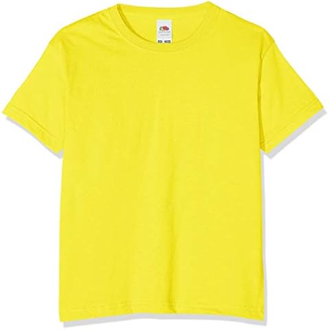 T-shirt Fruit of the Loom Jaune Cover