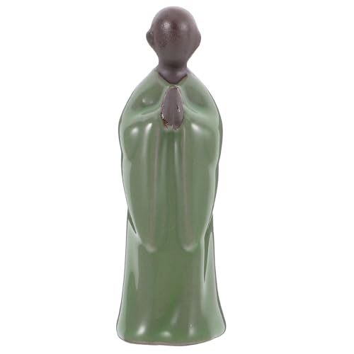 Statue miniature de moine en porcelaine fine, une idée cadeau décoration maison idéale