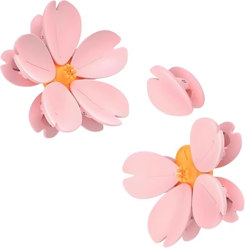 Image of SADMAX Flower Sealing Clip - Cherry Blossom Snack Bag Clamp | Airtight Food Bag Sealer for Chips, Tea, Coffee | Magnetic Refrigerator Bag Clips for Kitchen, Home & Office (Pink, Pack of 2)