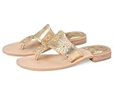 Jack Rogers Women's Jacks Flat Sandal, Platinum/Platinum, 9
