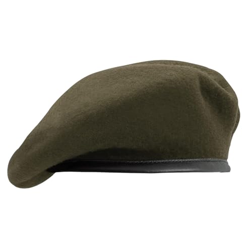 MAYMII·Home Boinas Militares británicas de Lana para Mujeres y Hombres, Boina Militar Verde/Negro/Rojo, Verde Militar, Talla única