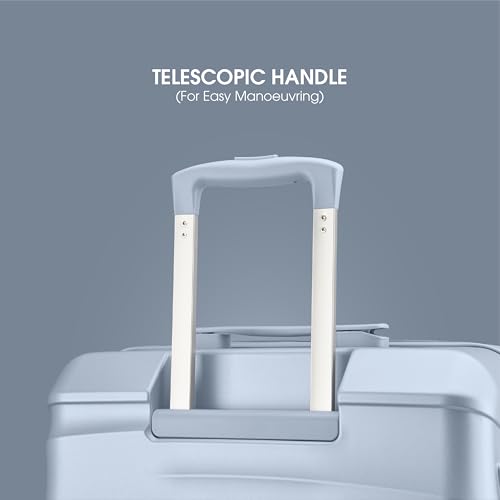 Image of Maleta Crescent Set of 3 | Small + Medium +Large |TSA Lock,Expandable,Anti-Theft Zipper,Wet-Dry Compartment |Trolley Bags | Luggage|Suitcase for Travel (Silver, Set of 3 (Small-Medium-Large))