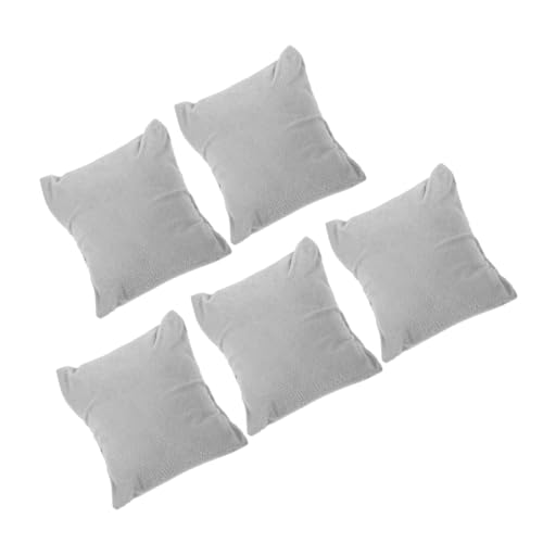 GALPADA 5 Piezas Bolso Almohada Pulsera Exhibición De Aretes Almohadas Tapizadas Almohadas De Bolsa Pequeña Almohadas De Cama Ver Almohada Almohadas Amarillas Pulseras De Borlas Grey Paño