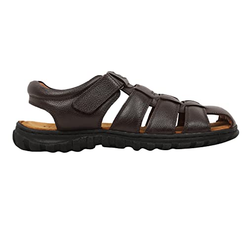 Image of Men's Toe Closed Fisherman Sandals with Memory Foam