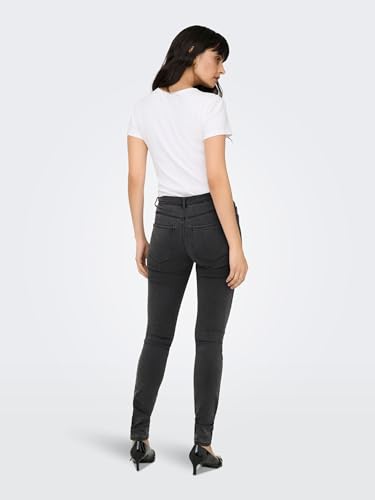 ONLY Damen Onlrain Life Reg Skinny DNM Noos Jeans, Dark Grey Denim, XL / 30L EU
