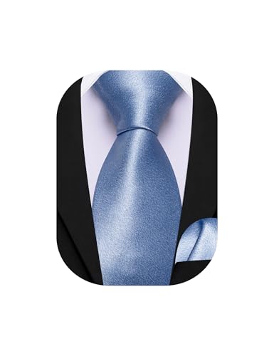 Image of Barry.Wang Boys Ties Pre-Tied Satin Solid Color Kids Tie Pocket Square Set Adjustable Formal Necktie Graduation School