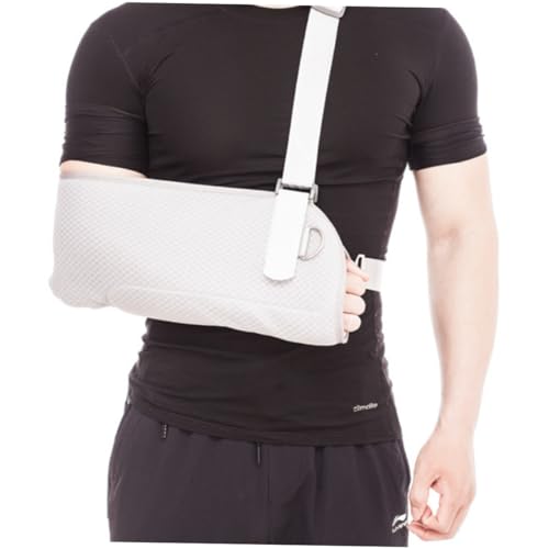 FOMIYES Fracture Fixation Belt Arm Sling for Shoulder Breathable Support Brace Adjustable Band Medical Fixed Strap Forearm Support Grey Size l
