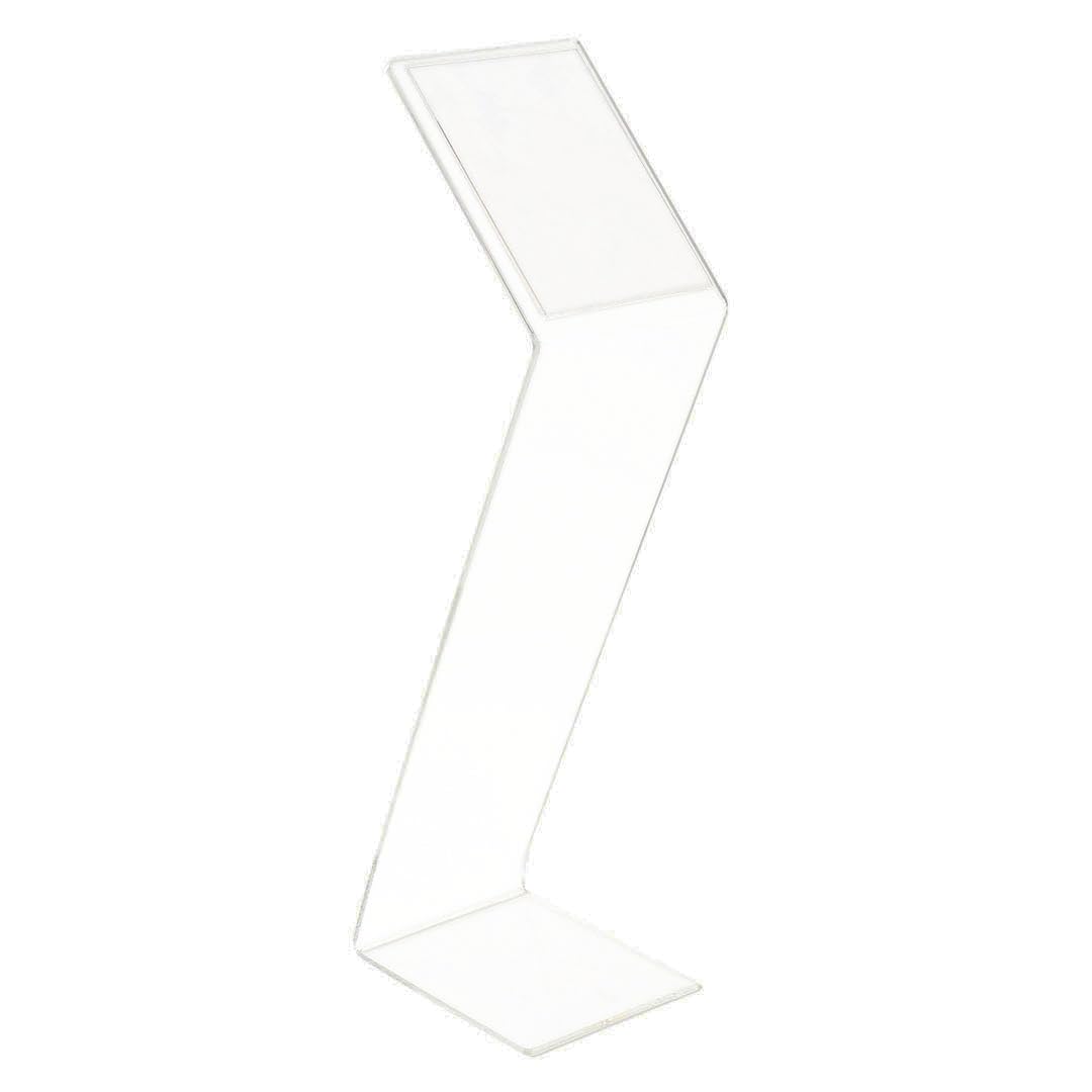 Danieli Store - Atril de Metacrilato Transparente con Bolsillo para Comunicaciones A4 - Expositor de Atril de Suelo Porta Menu - Atril de Interior