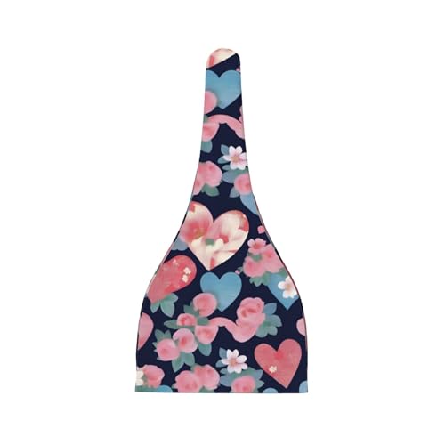 Baby Beanie Floral Hearts Knotted Hat - Soft, Warm, Comfortable, Headwear for Newborns, 0-6 Months Black2