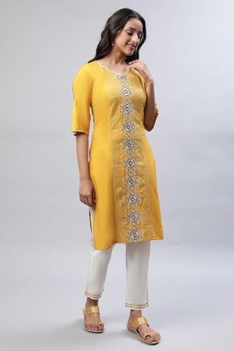Image of Aurelia Women Rayon Regular Fit 's Regular Kurta
