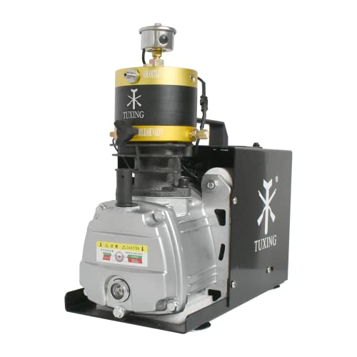 Tuxing 4500Psi Pcp Air Compressor High Pressure Pump Manually Shutoff Electric Compressor With Water/Fan Dual Cooling System For 5.5 Pcp Air Gun Tank Scuba 110V #TOP2