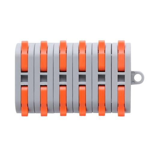 60 pcs XHF Orange Conductor Compact Connectors Lever Connectors Nuts, Electrical Connectors Wire Terminals for Any Circuit Inline Splices 28-12 AWG (SPL-1) - Thumbnail 7