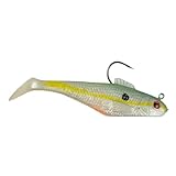 PowerBait FW Pre-Rigged Swim Shad Fishing Bait, Chartreuse Shad, 3-Inch