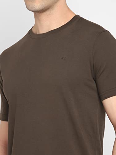 Image of Allen Cooper Men's Super Combed Cotton Rich Solid Round Neck Half Sleeve T-Shirt