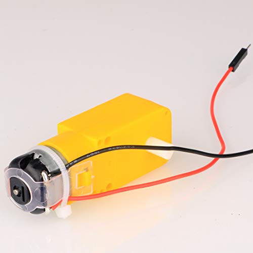 GUUZI 6 Piezas TT DC Motor de Caja de Cambios de Doble eje 3-6V Motor de Engranajes para Arduino Robot de coche Inteligente