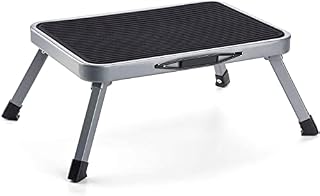 HOUSE DAY Step Stool Portable Lightweight Folding Steel Step Ladder with Non Skid Rubber Platform Stable One Step Ladder 330-Pound Capacity