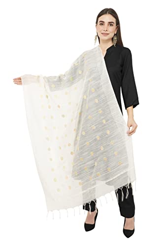 Image of Rhe-ana Women's Art Silk /Viscose Stole Dupatta for women | Stoles for Girls Stylish | Shawl And Stall For Ladies With Polka Dots 30 x 90 Inches