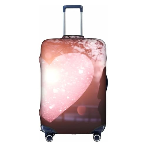 Heart Love Suitcase Covers, Luggage Protectors Fits Four Sizes Suitcase For Travel