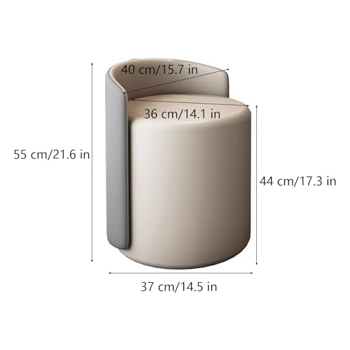 Tabouret de coiffeuse confortable blanc cassé pour chambre - 3