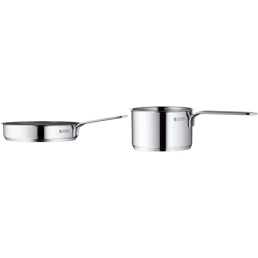 WMF Mini Bratpfanne beschichtet klein 18 cm & Mini Stielkasserolle 10cm, klein, ohne Deckel, kleiner Topf Induktion 0,5l