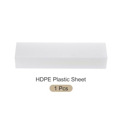 Image of 12 inch x 3 inch x 2 inch HDPE Plastic Sheet, High Density Polyethylene Sheet Cutting Board White Solid Block, [for DIY, Home Floor]
