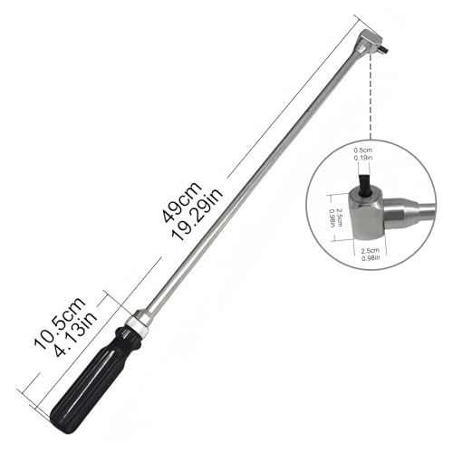 Image of Pilot Screw Adjustment Tool, 18.89in Carburetor Pilot Screw Adjusting Tool, 90 Degree Angled Head Metal Replacement for Carb ATV UTV Snowmobile