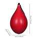 Vaveren Boxing Hanging Ball, Punching Bag PU Leather Inflatable Speed Ball Improve Speed, Skill Hand Eye Coordination, Agility, Red
