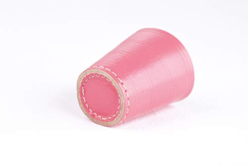 Leder Der ultimative Würfelbecher Color / Standard Größe 9cm in pink - rosa