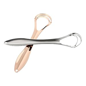 EXCEART 2Pcs Tong Schraper Double- Layer Herbruikbare Tong Cleaner Rvs Tong Borstel Beauty Tools Voor Dental Orale Zorg