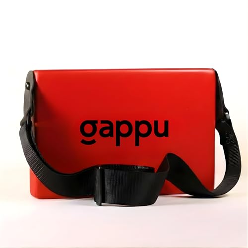 Image of JamBox with Strap - Red | Compact Hand Drum with Rich Bass & Adjustable Snare | Portable Percussion Acoustic Musical Instrument | Ideal for Travel Beat Box & Jamming Sessions