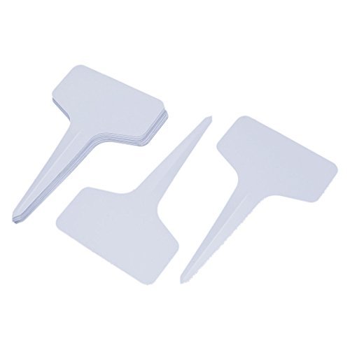 DealMux Plastic Plant T-type Tags Markers Seedling Nursery Stick Gray