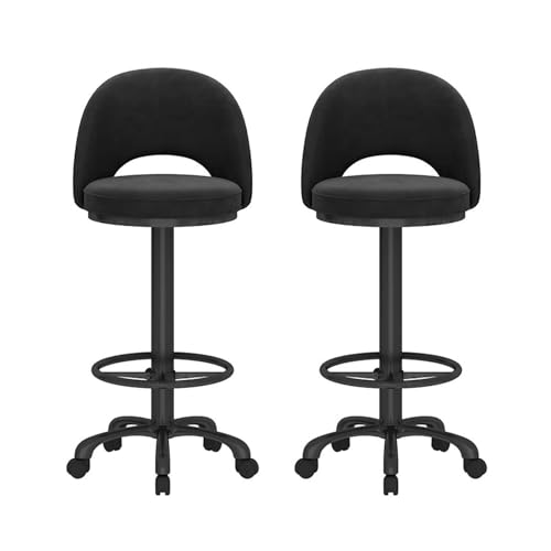 Tabouret de bar rembourré de haute qualité avec structure en métal robuste pour le bureau