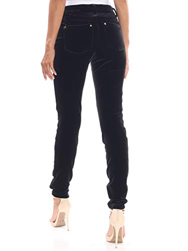 INC Womens Velvet High-Rise Skinny Pants Black 22