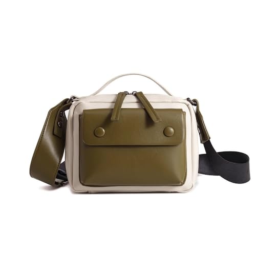 Bolso bandolera pequeño para hombre de cuero, bolso de hombro casual de viaje