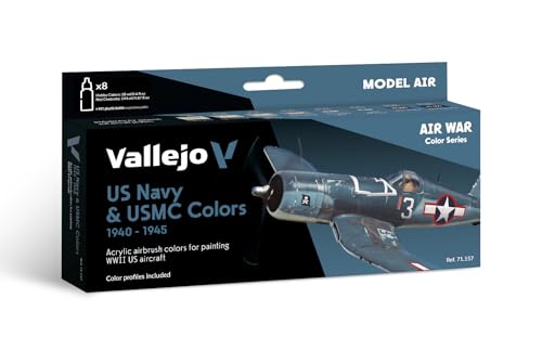 Vallejo Model Air Peinture Acrylique Couleurs US Navy et USMC, Fini Mat, 18 ML, pour Aérographe, Modélisme et Figurines