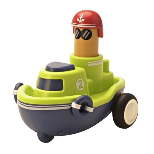 Image of SPITEN Pack of 4 Toy Cars Push and Go Play Set Friction Powered Car Pull Back Vehicles Transport Press and Go Gifts for Babies Toddlers Kids Boys Girls