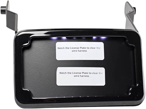Cyclevisions Curved Slick Signal License Plate Frame And Mount - Black #TOP2