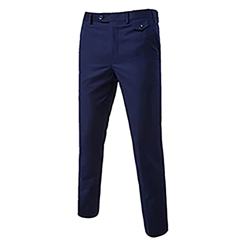 Terno masculino slim fit de 3 peças, paletó colete calças simples trespassado vintage ternos cor sól