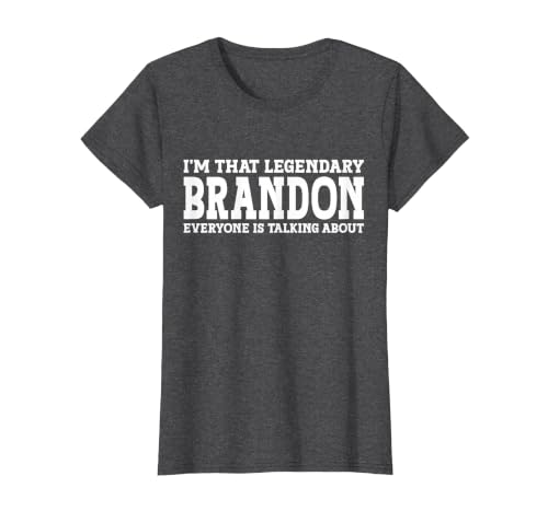 Brandon Personal Name Funny Brandon T-Shirt, Women, Dark Heather Grey, XX-Large