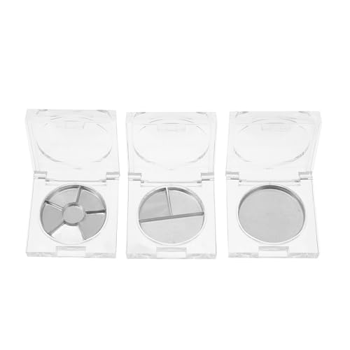 NULYLU Estuche para Sombras de Ojos Transparente 40mm, Caja Vacía Cuadrada para Rubor y Polvos, Organizador de Maquillaje Diy, Set de 14 Piezas Bandejas de Aluminio Recargables, Adecuado