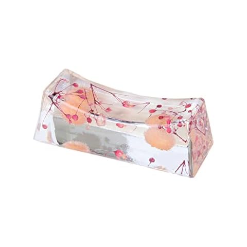 Japanese Chopstick Rest / Spoon Fork Knife Holder with Real Flower in Acrylic (Amarelino Pink) Cover