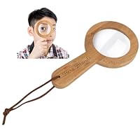 Wood Magnifying Glass for Kids - Wooden Montessori Learning Adventure Toy - Learn and Explore - Wooden Magnifier