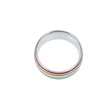 ROMISBABA Anillo de Metal Cómodo de Llevar Decoloración Diseño de Arcoíris para Gay Adecuado para Fiestas y Obsequios