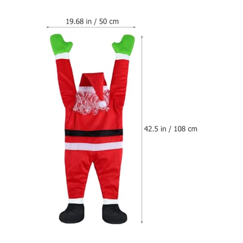 Papá Noel Trepador de 110 Cm SOIMISS en Tela Resistente de Alta Calidad 3