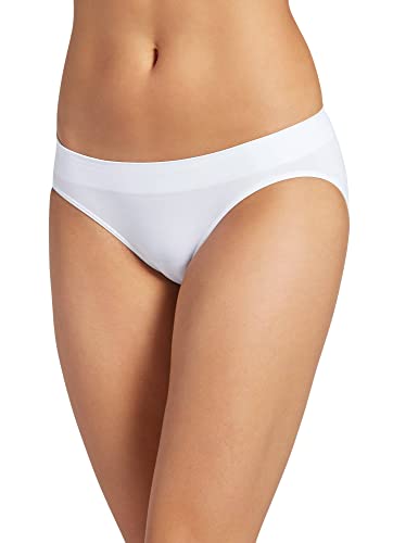 Jockey Women's Underwear Modern Micro Seamfree Bikini, White Out, 7