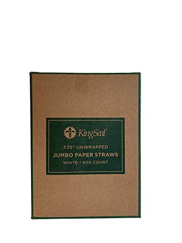 Pitillos desechables de papel KingSeal blanco, jumbo 600 un miniatura 3