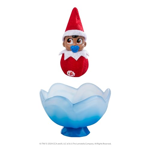 Image of The Elf on the Shelf Frost Pips Mini Blooms Elf Baby Boy with Brown Eyes